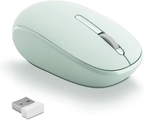 Vista 8 de Ratón inalámbrico sin sonido, ratones ópticos de 2.4 GHz con receptor nano adecuado para computadora/Windows/Mac/Chrome OS/Linux/Andriod/iOS (negro)
