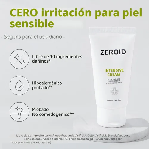 Vista 6 de ZEROID Crema intensiva Hidratante facial para piel seca y desordenada Crema facial para piel sensible Loción facial para reparación