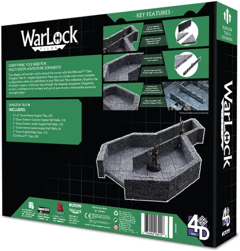 Vista 2 de WizKids Warlock Tiles: Expansión – Dungeon Tile III Angles