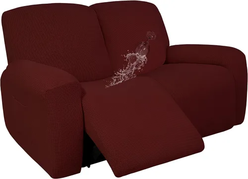 Vista 15 de Easy-Going - Funda 100 % impermeable doble para sofá reclinable, diseño jacquard, en 1 pieza, a prueba de derrames, para niños, mascotas, perros
