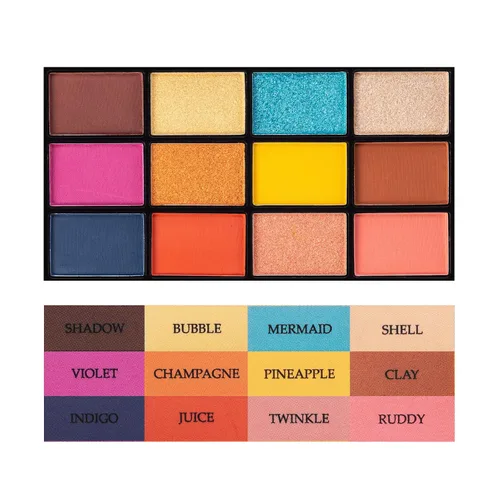 Vista 7 de DECENTNESS Paleta de sombras de ojos de 12 colores, tonos nude mate, pigmento brillante brillante, paleta de maquillaje profesional de larga Club