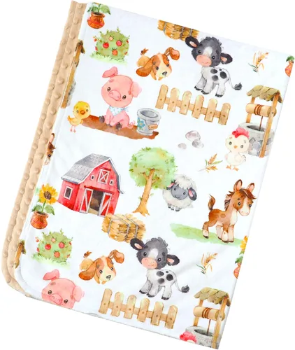 Vista 12 de Honey Lemonade - Manta de bebé de felpa suave y ligera de punto minky para recién nacido de 30 x 40 pulgadas - Manta suave para niños y niñas