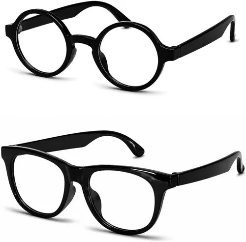 Vista 10 de KD01 - Gafas redondas para disfraz de bebé de 0 a 24 meses Redondo negro-transparente