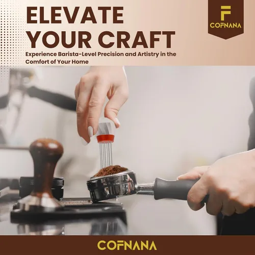 Vista 6 de WDT Tool Espresso - Herramienta agitadora profesional de espresso - Distribuidor de espresso de aluminio premium - Herramienta de distribución