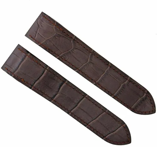 Vista 6 de Ewatchparts CORREA DE PIEL 20MM COMPATIBLE CON CARTIER SANTOS 100 2878 ALIGATOR GRAIN MARRÓN CLARO