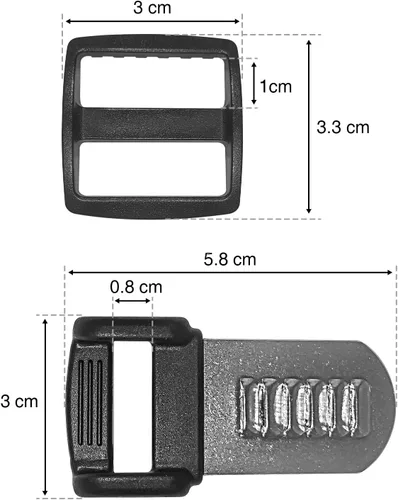 Vista 2 de Kit de hebilla de liberación rápida para casco de motocicleta, adaptador de correa de barbilla de acero inoxidable, clip de liberación rápida