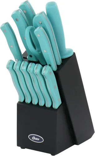 Vista 8 de Oster Gunderson Juego de Cuchillos de Cocina de 6 Piezas con Bloque, Juego de Cuchillos de Cocina de Acero Inoxidable con Cuchillas Afiladas