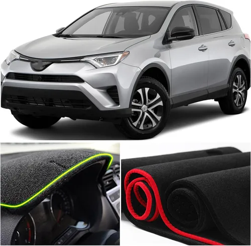 Vista 4 de Cubierta de tapete para salpicadero, consola central interior personalizada compatible con Toyota RAV4 SUV 2013, 2014, 2015, 2016, 2017, 2018