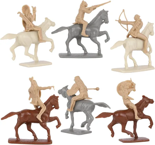 Vista 7 de BMC CTS Batalla de Little Big Horn Soldados de plástico – 20 piezas de figuras de sioux y caballería
