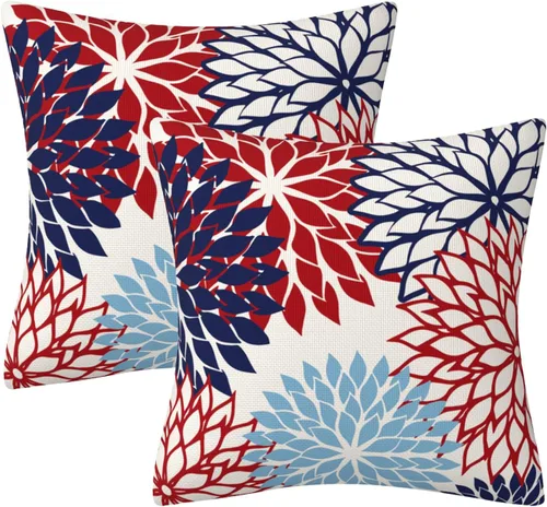 Vista 27 de Fundas de almohada decorativas rústicas de Aqua y blanco a cuadros estilo búfalo para sofá, funda de almohada para granja, decoración