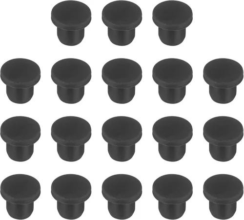 Vista 128 de MECCANIXITY - Tapones de silicona en forma de T (26mm, 1 pulgada de diámetro), color negro