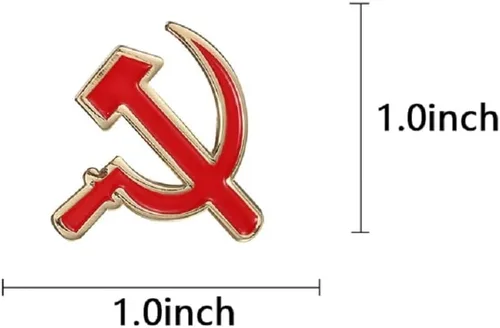 Vista 6 de Gudeke Soviet CCCP Red Star Sickle Hammer Symbol Emblem Lapel Pin Badge