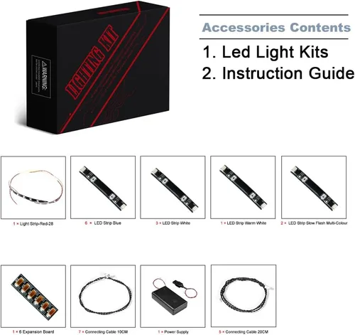Vista 3 de BrickBling Luz LED para Lego Technic Audi RS Q e-tron 42160, kit de iluminación DIY para Lego 42160 (sin modelo)