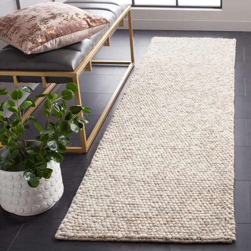 Vista 82 de SAFAVIEH Natura Collection - Alfombra decorativa, 2 x 3 pies, color beige, mezcla de lana hecha a mano, diseño texturizado, ideal para pasillo