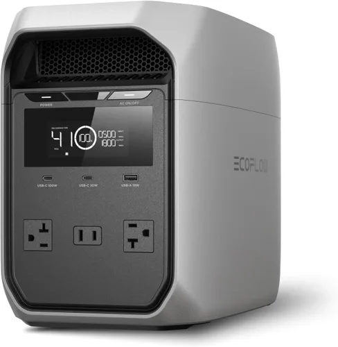Vista 16 de EF ECOFLOW - Estación de energía portátil DELTA 2, batería de 1024 Wh LiFePO4 (LFP), salida de 1800 W AC/100 W USB-C, panel solar opcional