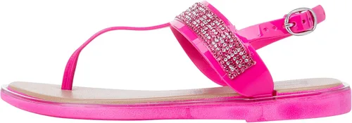 Vista 4 de bebe Sandalias para niñas Sandalias de piel sintética con tachuelas de diamantes de imitación con correas en el talón (niño pequeñoniño grande)