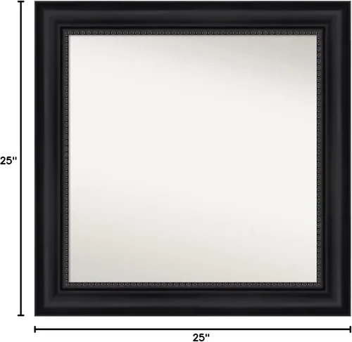 Vista 6 de Amanti Art Espejo personalizado, espejo de baño negro Astor, espejo de pared o espejo de tocador de baño sobre el fregadero (25 x 25 pulgadas)