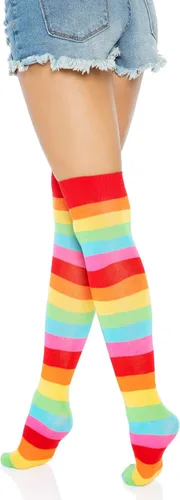 Vista 6 de Leg Avenue Women's Rainbow Pride Festival Thigh Highs Socks