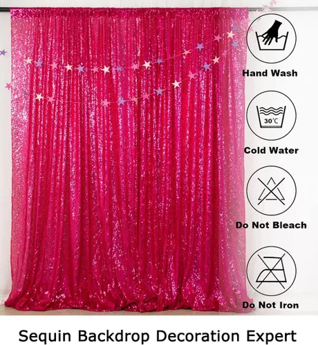 Vista 5 de ShinyBeauty- Fondo de lentejuelas, telón de fondo para fotografía y fotomatón para bodas, fiestas, fotografías, cortinas, cumpleaños, Navidad