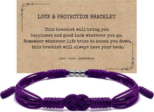 Vista 8 de Pulsera de protección infinita, pulsera tibetana Forever Lucky and Safe de varios colores, pulsera de cuerda de surfista para hombres, mujeres