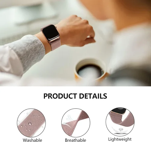 Vista 5 de 4 Pack Stretchy Solo Loop Compatible with Apple Watch Bands Women Men