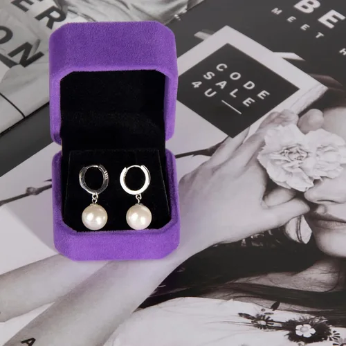 Vista 6 de Aretes colgantes de perlas AAA+ chapados en oro de 18 quilates seleccionados a mano para agricultura de agua dulce para mujer, juego de joyería