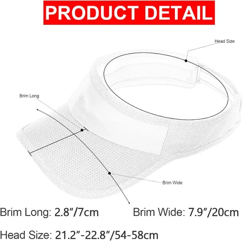 Vista 7 de Wimdream Viseras de correr para mujer para tenis y deportes, cintas ligeras y reflectantes, técnicas de secado rápido