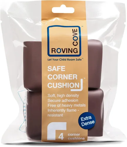 Vista 7 de Roving Cove HeftyFit - Protector de esquina para bebé (4 esquinas grandes), protectores de goma suave de espuma de goma para muebles, adhesivo 3M