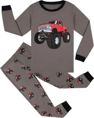 Vista 21 de HONGTEYA Conjunto de ropa de algodón de manga larga para niños y niñas 3-8T 1 coche de Navidad larga