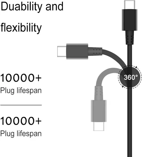Vista 3 de Cargador compatible con computadora portátil Lenovo 65W 45W USB C Adaptador de alimentación rápida
