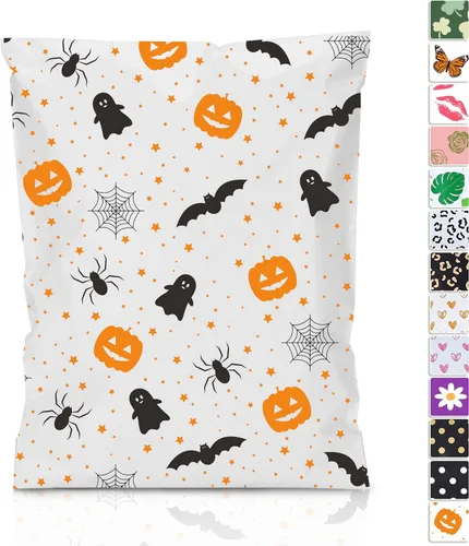 Vista 31 de JinRuiKJ Paquete de 25 sobres de polietileno con estampado de leopardo negro, 10x13, bolsas de envío para ropa, bolsas de correo autoadhesivas