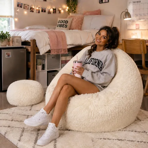 Vista 3 de Air Candy Silla inflable de piel sintética de Mongolia – Asiento de salón ultra suave para adolescentes y adultos – Alternativa acogedora, elegante