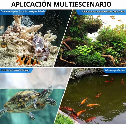 Vista 6 de Fishkeeper Calentador de acuario, calentador de tanque de peces de 300 W para 40-80 galones