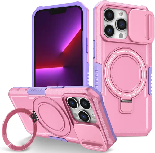 Vista 29 de Funda magnética para iPhone 11, soporte de anillo con ventana corrediza, funda protectora mate a prueba de golpes para iPhone 11 6.1, fundas