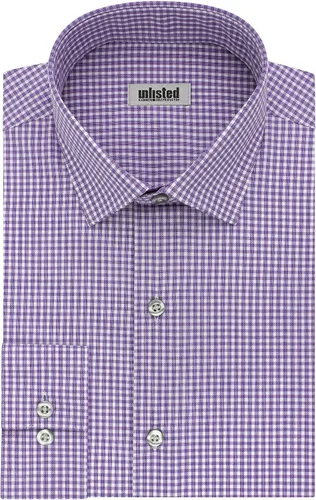 Vista 3 de Kenneth Cole Men's Dress Shirt Slim Fit Checks and Stripes (Patterned)