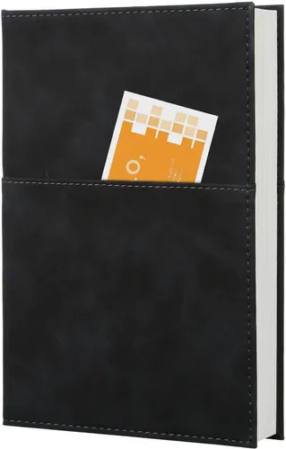 Vista 13 de Comix Cuaderno rayado para mujeres y hombres, cuadernos de diario para oficina, escuela, hogar, 240 páginas, 5.5 x 8.3 pulgadas, rayas Negro