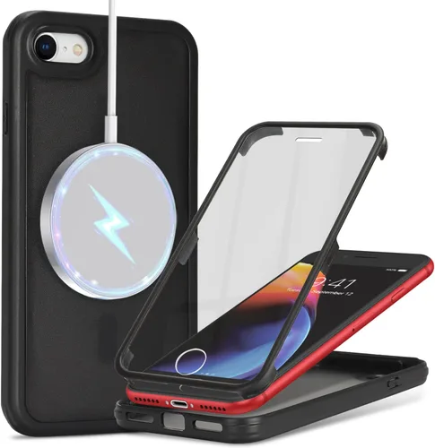 Vista 59 de Funda para iPhone 8 Plus con protector de pantalla, compatible con Magsafe, para iPhone 7 Plus, protector de pantalla integrado, funda delgada