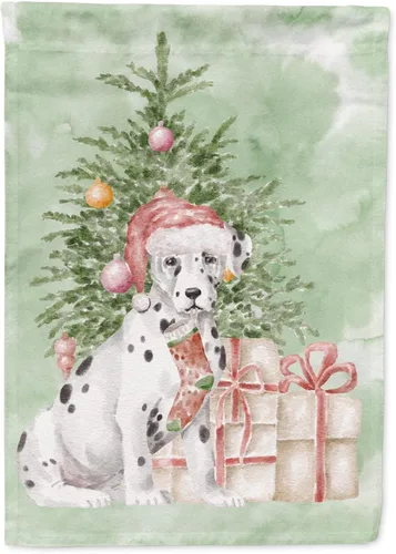 Vista 89 de Caroline's Treasures CK8213GF Bulldog Inglés #2 Regalos de Navidad y árbol de jardín Bandera de buzón Bandera decorativa para patio exterior, patio