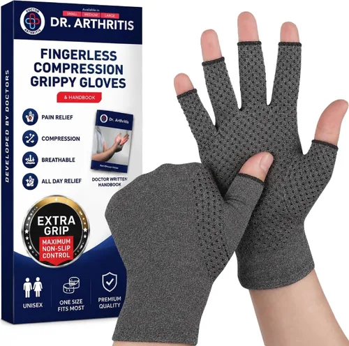 Vista 10 de Doctor Developed Compression Gloves for Women and Men, Open-Finger Arthritis Gloves, Typing Gloves, Arthritis & Carpal Tunnel
