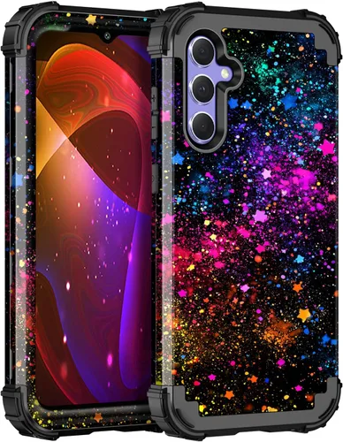 Vista 85 de Miqala Funda para Galaxy A14 5G, que brilla en la oscuridad, tres capas, resistente, a prueba de golpes, protección completa, parachoques