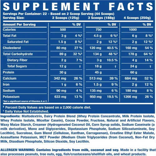 Vista 2 de Polvo proteico King Mass XL de Ronnie Coleman Signature Series, PROMRCSS34, 1, 1