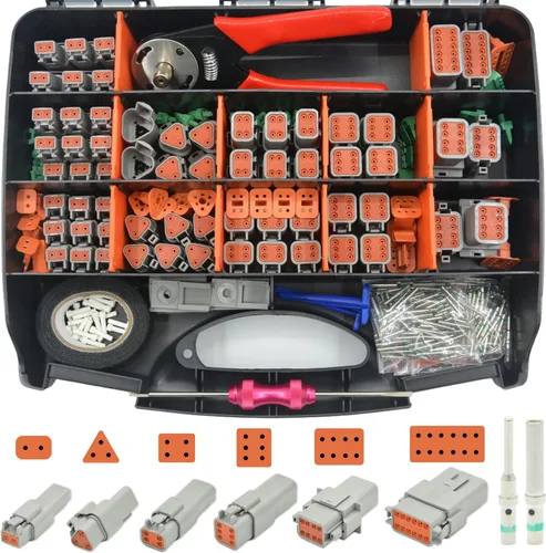 Vista 13 de Kit de conectores Deutsch de 116 piezas, DT 2, 3, 4, 6, 8, 12 pines, conectores eléctricos impermeables IP67 con enchufe con 40 pares, tamaño 16