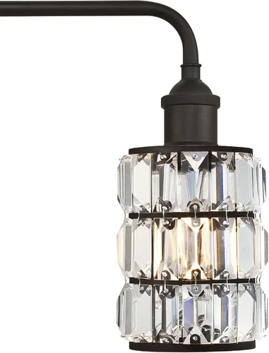Vista 3 de Westinghouse Lighting 6337900 Sophie - Accesorio de pared interior de tres luces, acabado de bronce aceitado con cristal de prisma