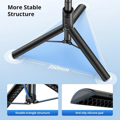 Vista 5 de SYNCWIRE Trípode de teléfono Selfie Stick de 55 pulgadas para iPhone, palo selfie de aluminio extensible todo en uno con control remoto, trípode