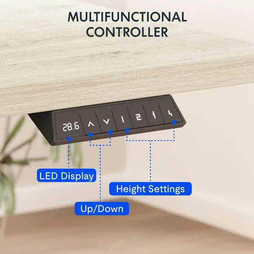 Vista 36 de FLEXISPOT EN2 Escritorio de pie de una pieza completa con regleta de alimentación de abrazadera, escritorio eléctrico de altura ajustable de 40 x 24