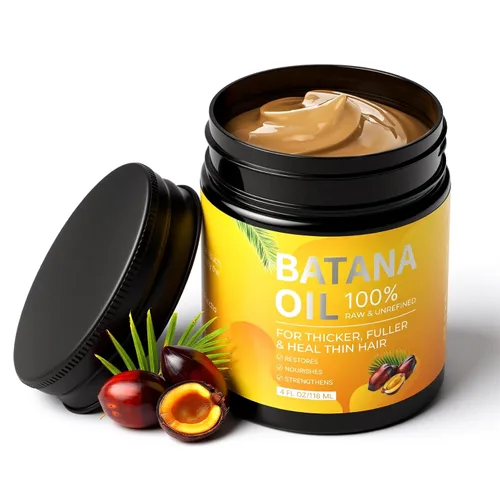 Vista 9 de Aceite de batana - Acondicionador orgánico para el cabello de Batana restaura el cabello fino y el cuero cabelludo dañados, máscara de pasta