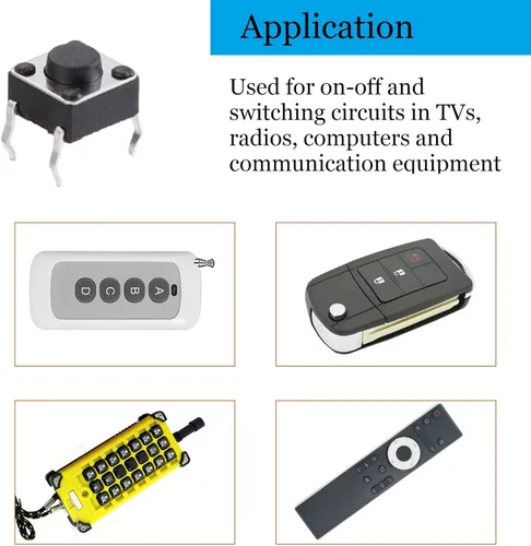 Vista 6 de Pulsador táctil micro interruptor momentáneo equipo surtido táctil de 10 valores 180 unidades OCR TM