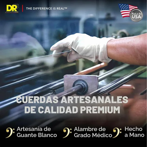 Vista 6 de DR Strings Cuerdas para bajo PURE BLUES (PB6-30)