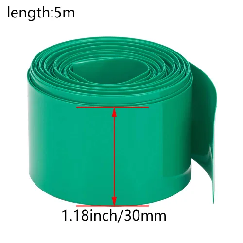 Vista 4 de Othmro Kit de tubos termorretráctiles de batería de 16.4 pies, tubo termorretráctil de PVC con aislamiento de ancho de 1.18 pulgadas, tubo retráctil