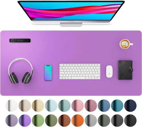 Vista 100 de Aothia - Protector de escritorio de cuero sintético grande, base antideslizante para mouse y superficie para escribir, impermeable, fácil de Agua